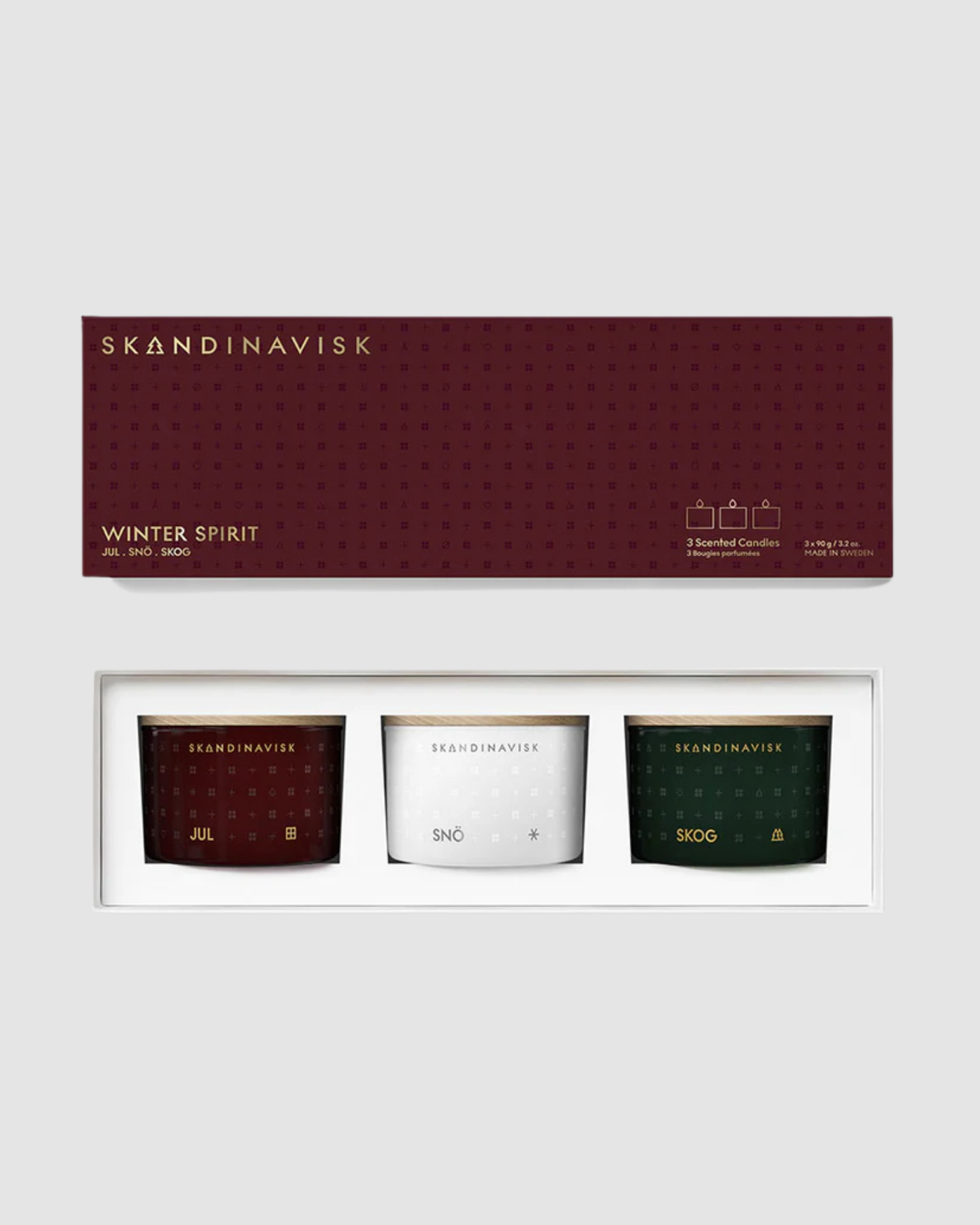 SKANDINAVISK | Winter Spirit Candle Trio Gift Set