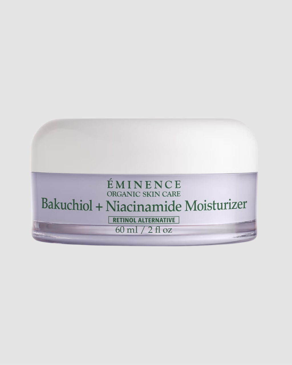 Eminence Bakuchiol + Niacinamide Moisturizer jar on a light gray background