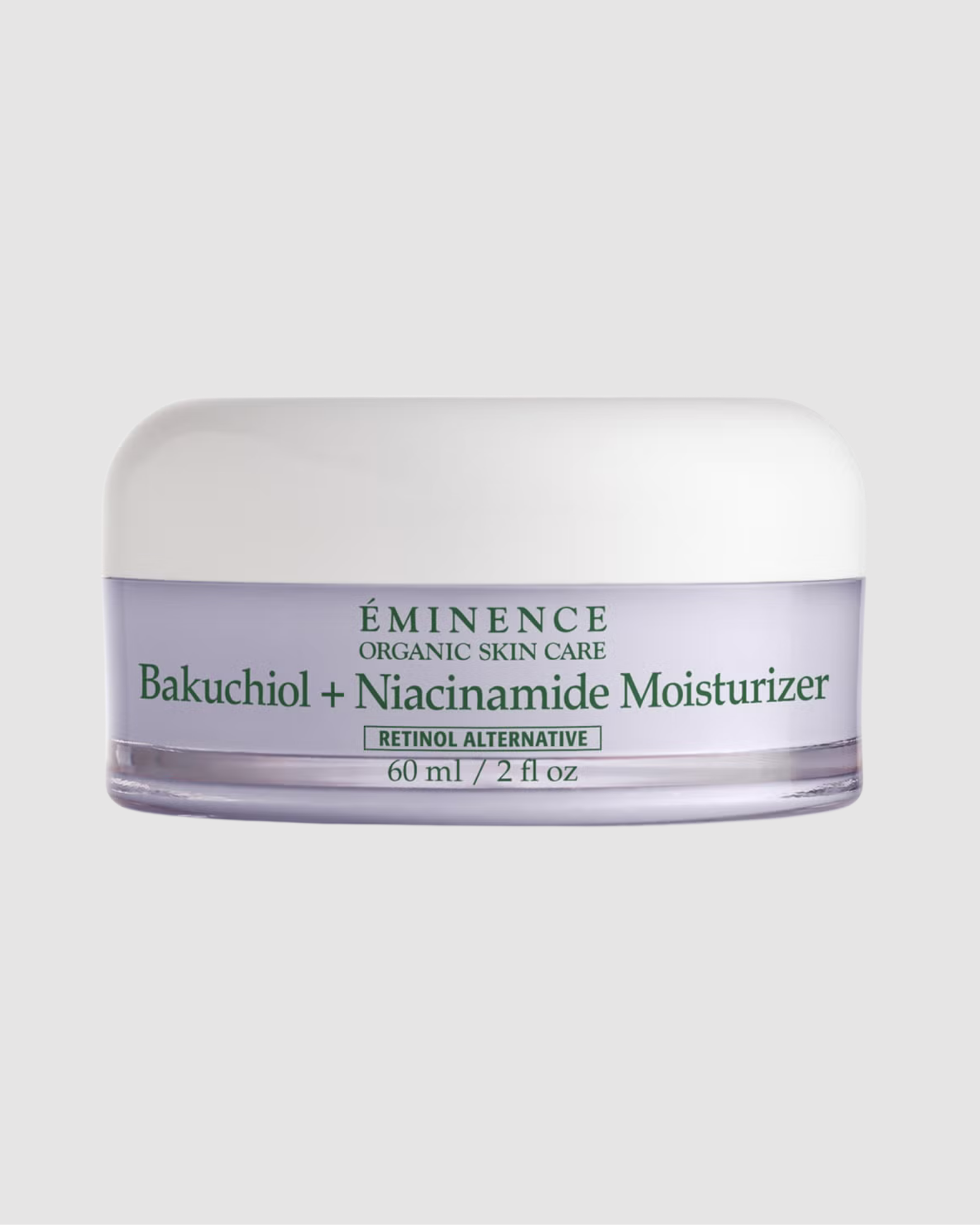 Eminence Bakuchiol + Niacinamide Moisturizer jar on a light gray background