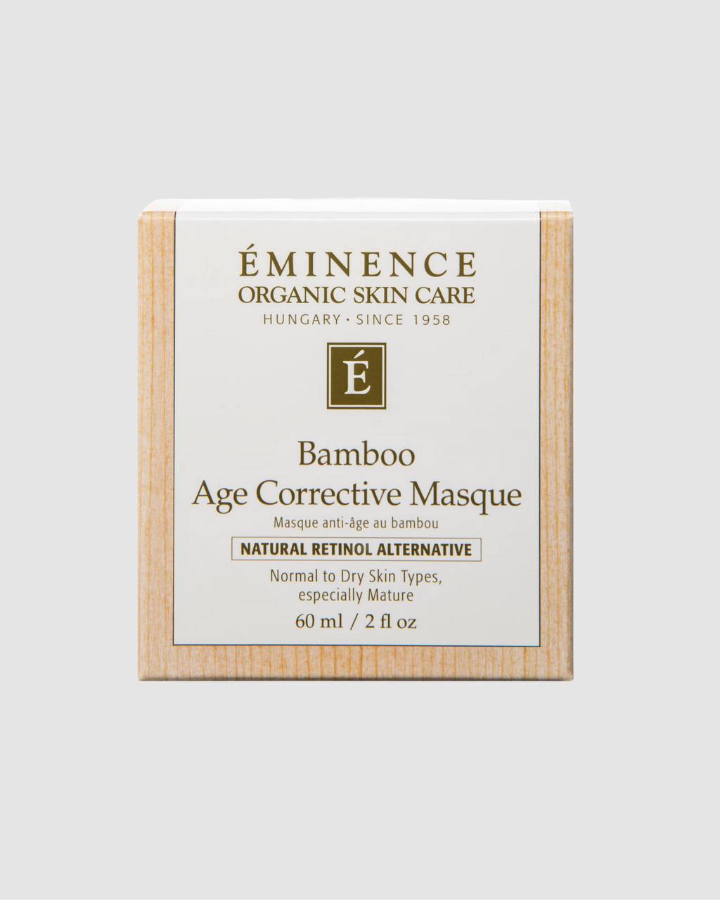 Eminence Organic Skin Care Bamboo Age Corrective Masque packaging on a light gray background