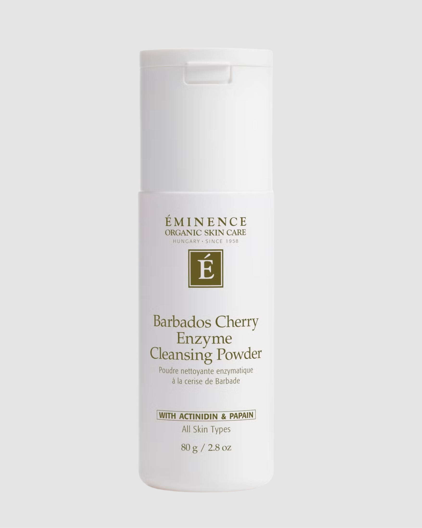 Eminence Barbados Cherry Enzyme Cleansing Powder packaging on a white background
