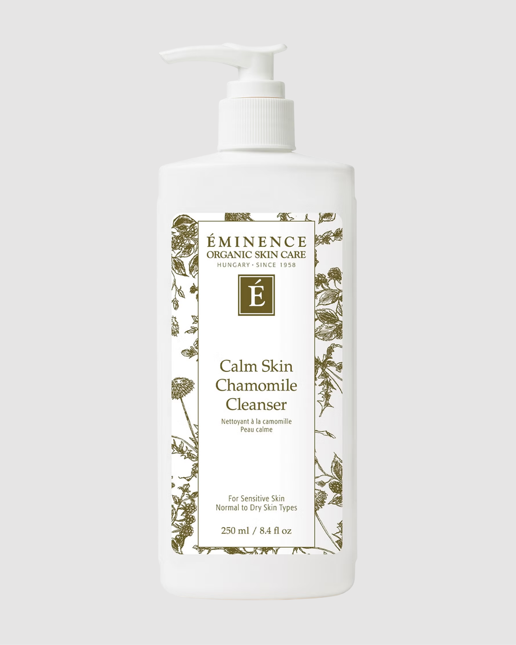 Eminence Organic Skin Care Calm Skin Chamomile Cleanser bottle on a white background