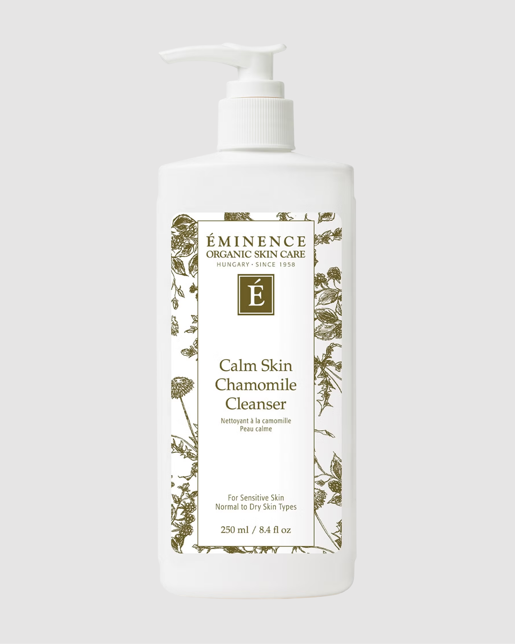 Eminence Organic Skin Care Calm Skin Chamomile Cleanser bottle on a white background