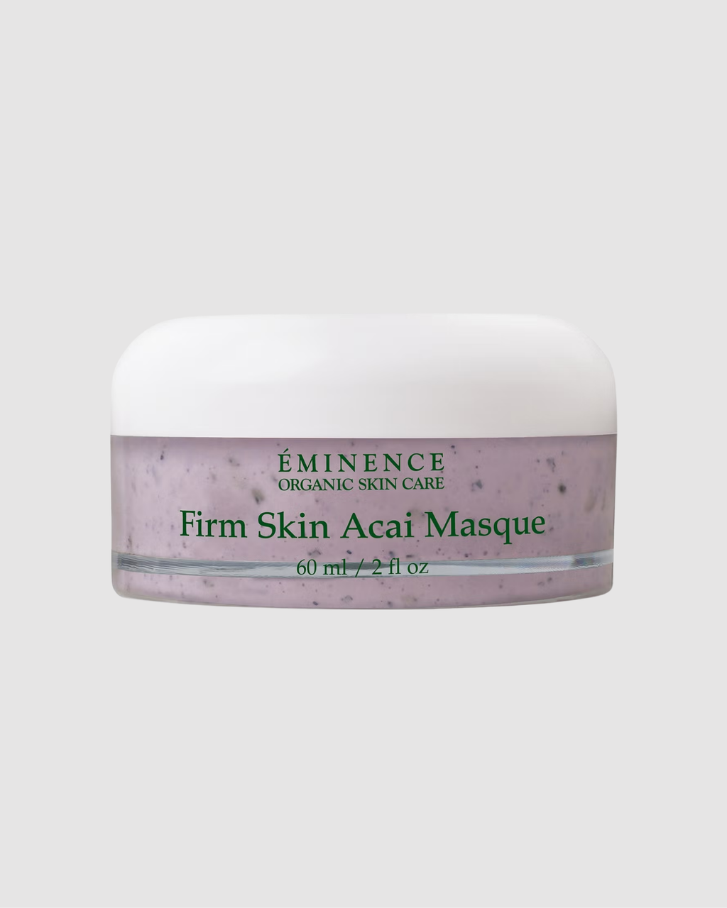 Eminence Firm Skin Acai Masque jar on a light gray background