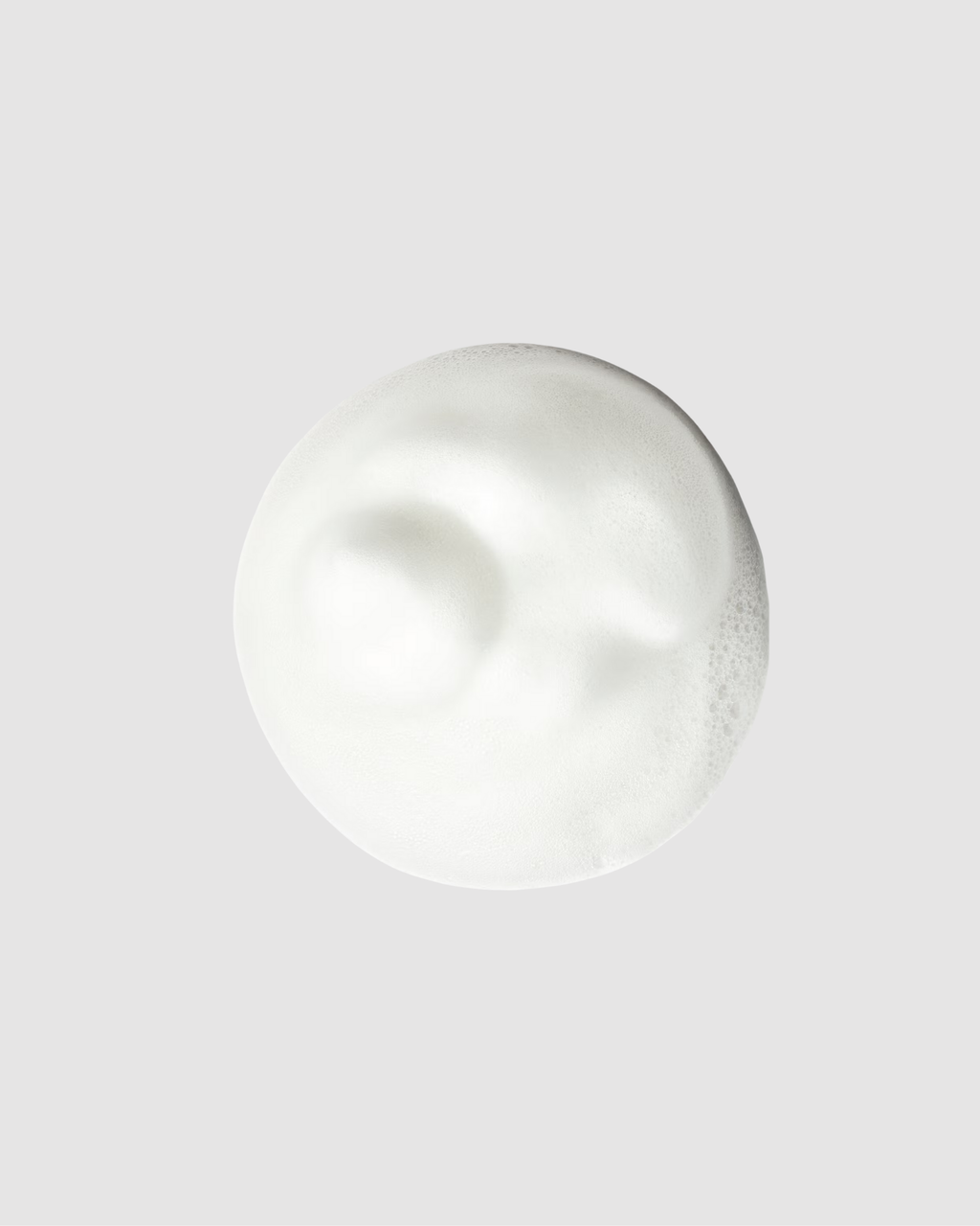 Pearl-like sphere on a light gray background
