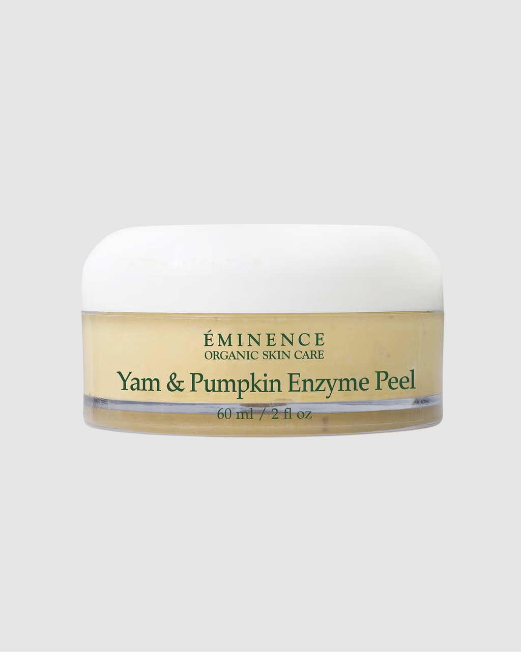 Eminence Yam & Pumpkin Enzyme Peel jar on a light gray background