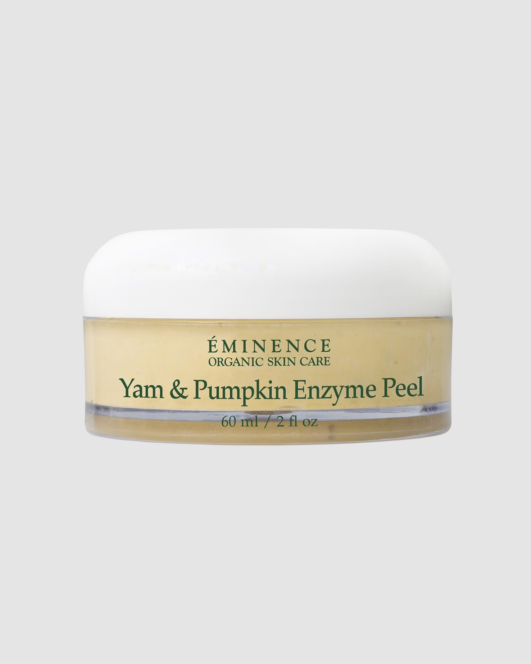Eminence Yam & Pumpkin Enzyme Peel jar on a light gray background