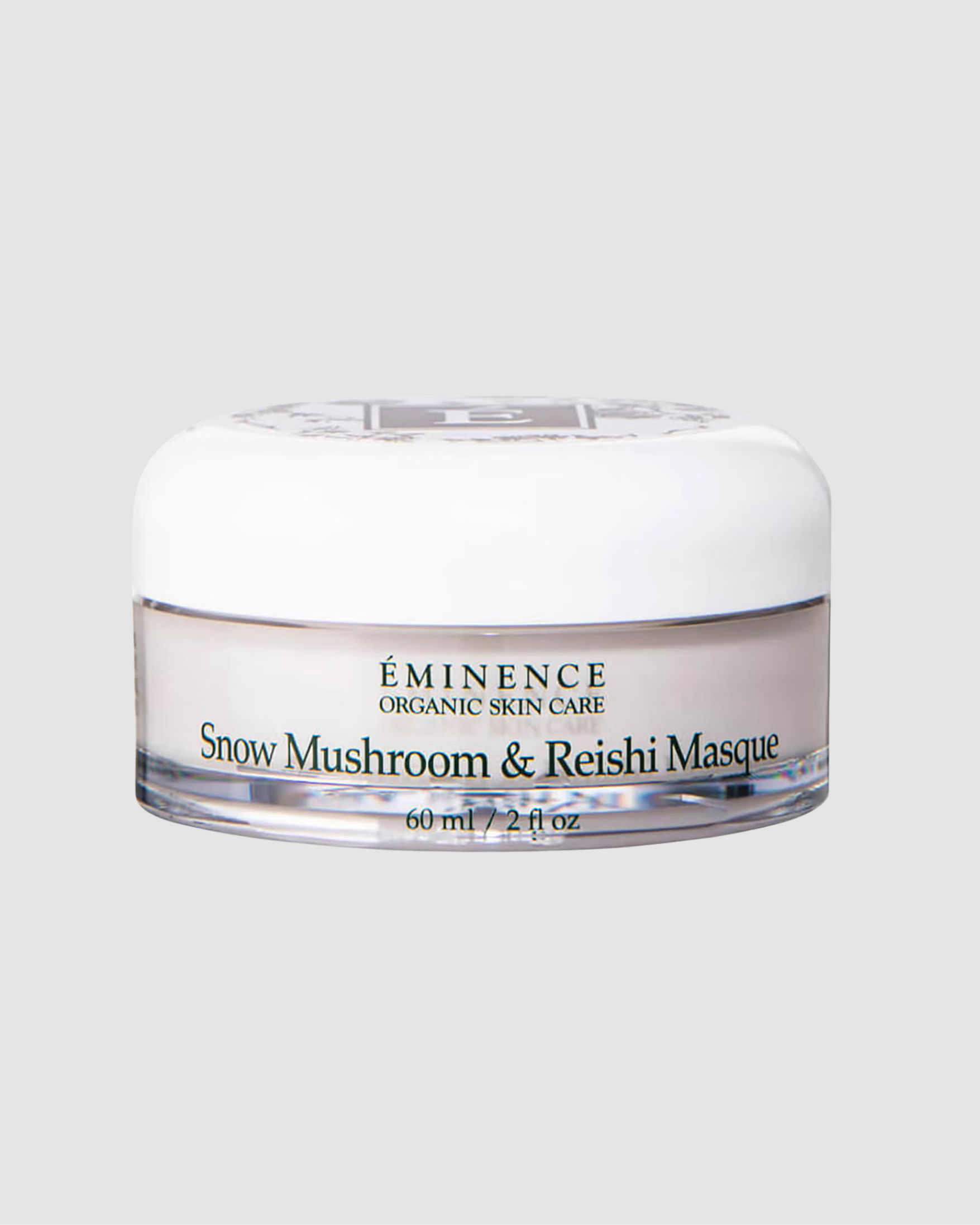 Eminence Snow Mushroom & Reishi Masque jar on a light gray background