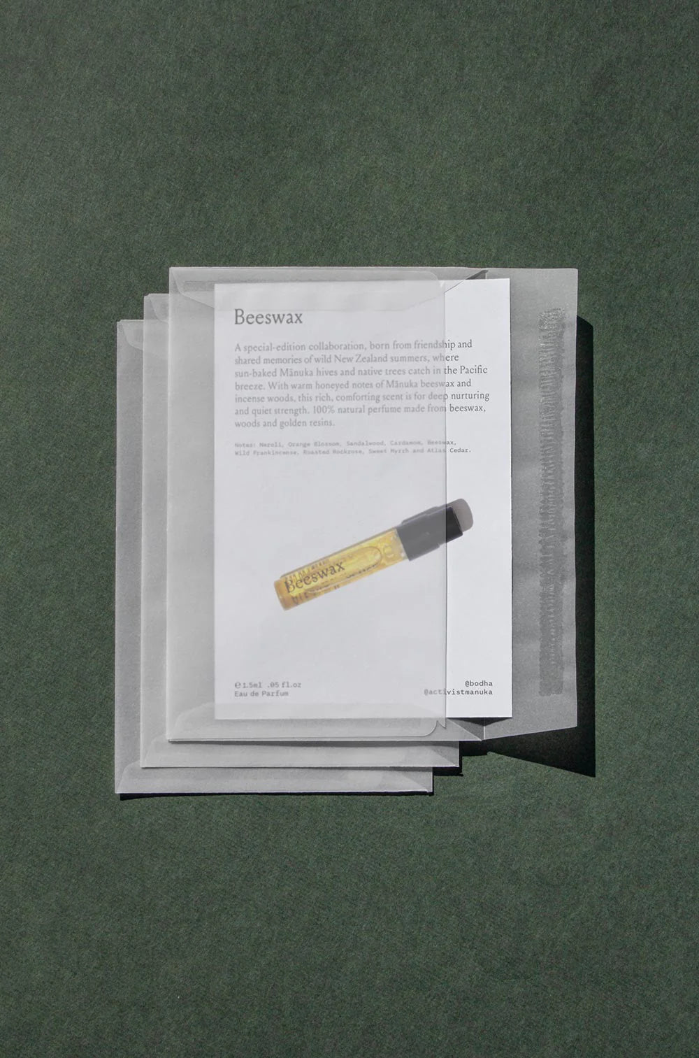 ACTIVIST X BODHA | Beeswax Eau De Parfum Sample 1.5ml