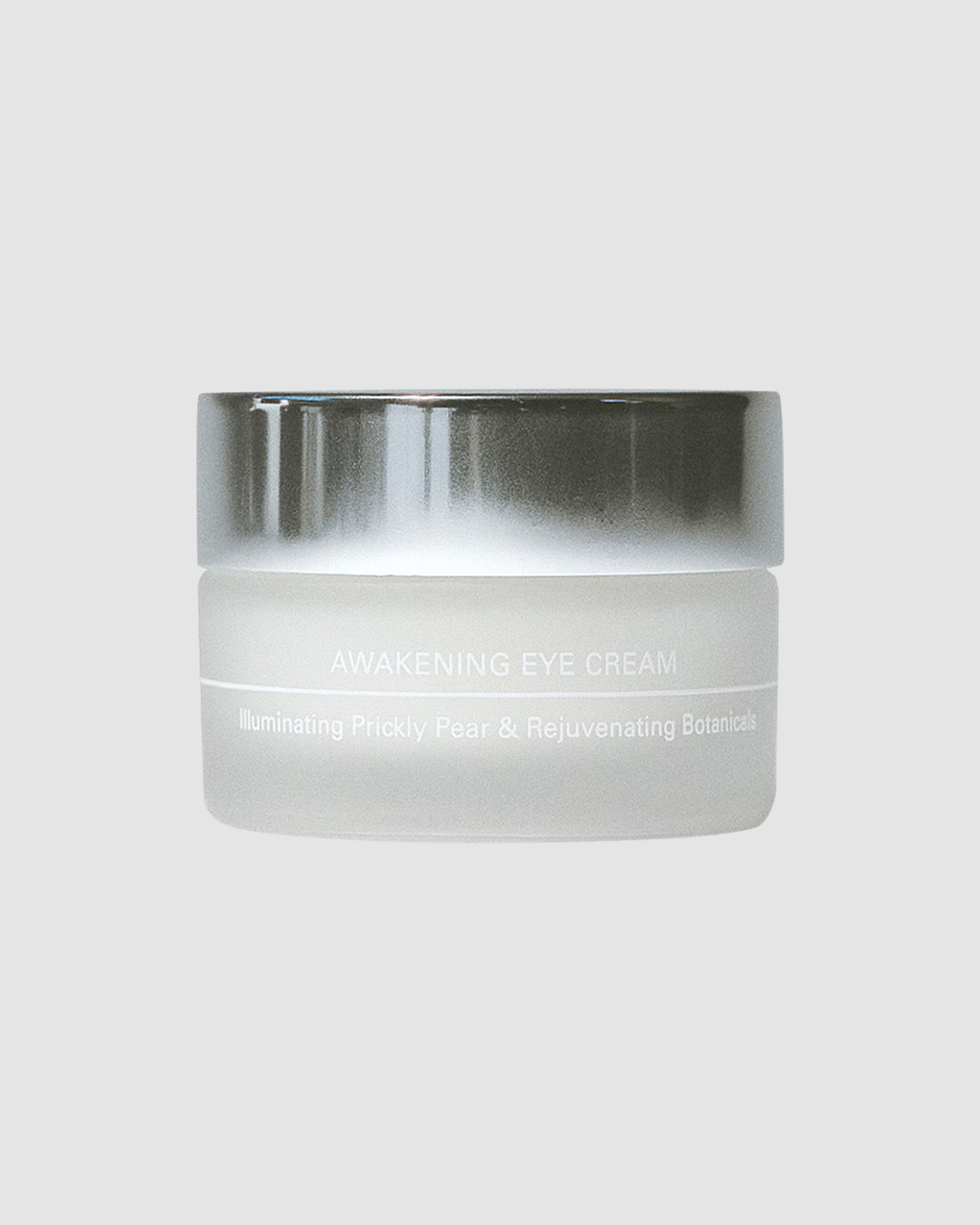 Jar of Awakening Eye Cream on a light gray background