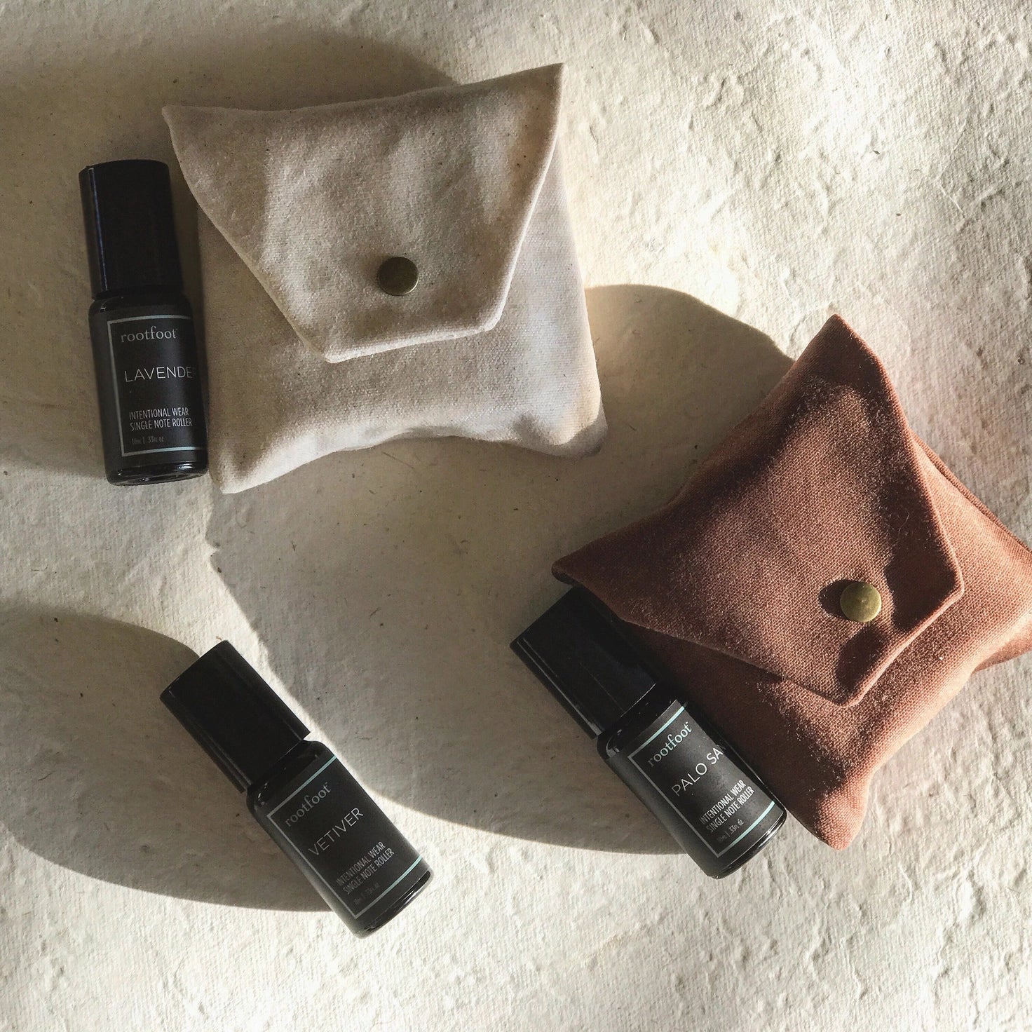 Rootfoot | Palo Santo Aromatherapy Roll-On with Waxed Canvas Pouch